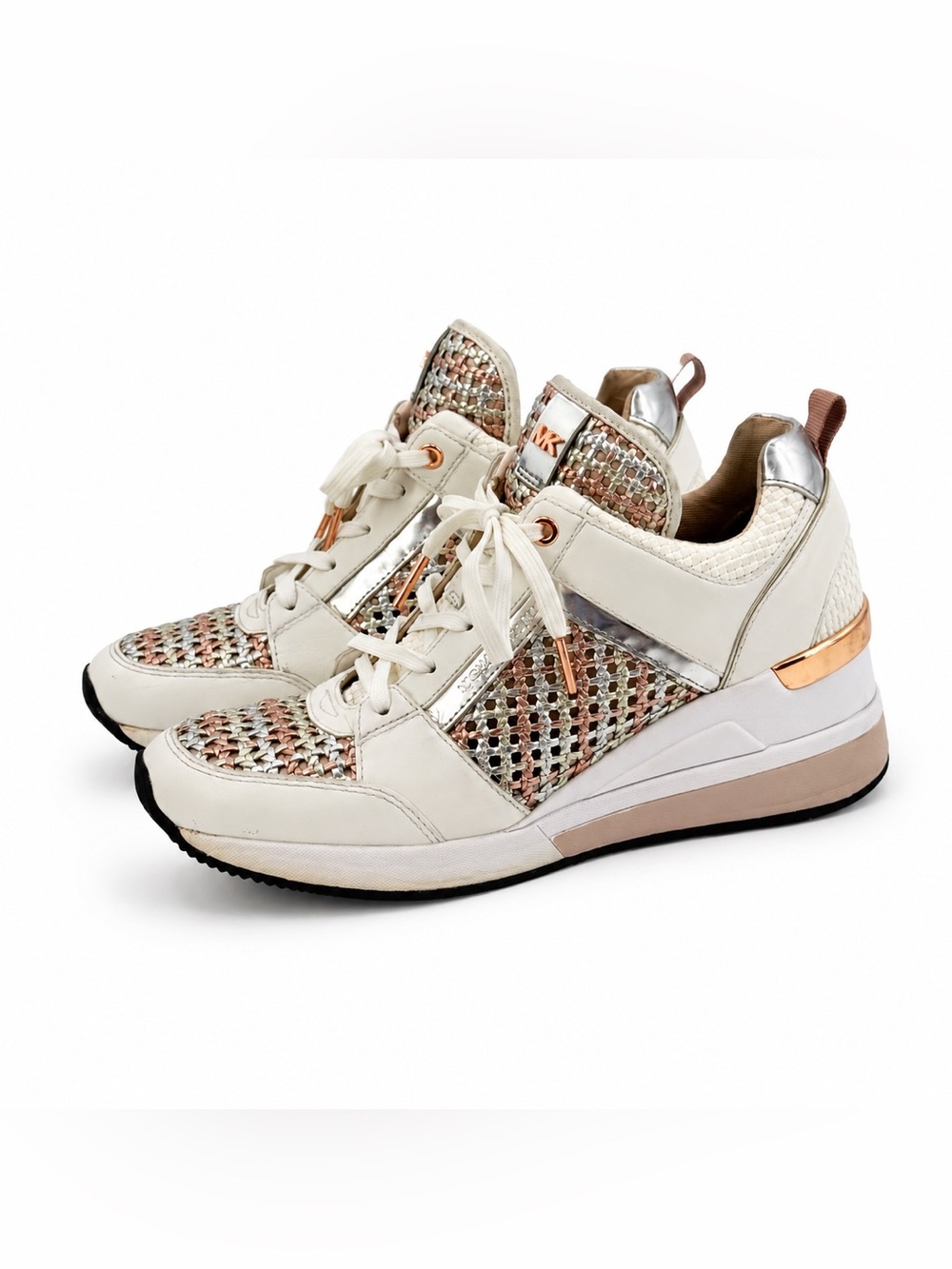 Michael Kors Georgie Trainer Metallic
Woven Leather Rose Gold Shoes US 8
Women - Picture 3 of 16